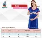 01 Pepsi Blue 56 Women's Pregnancy Tunic Clothes Nightshirt Flying baby zip Top Printed Design