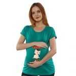 01a 150 Women Pregnancy Tshirt with Dili ki chat dilado Printed Design