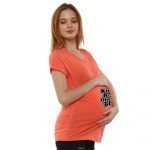 03 88 Women Pregnancy Tshirt with Kick me baby one more time Printed Design