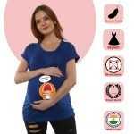 1 205 Women Pregnancy Tshirt with Amma bene dosea Printed Design