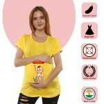 1 285 Women Pregnancy Tshirt with Ek Lassi Hojaye Printed Design