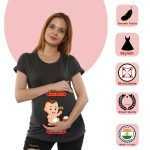 1 294 Women Pregnancy Tshirt with Rosagulla Printed Design