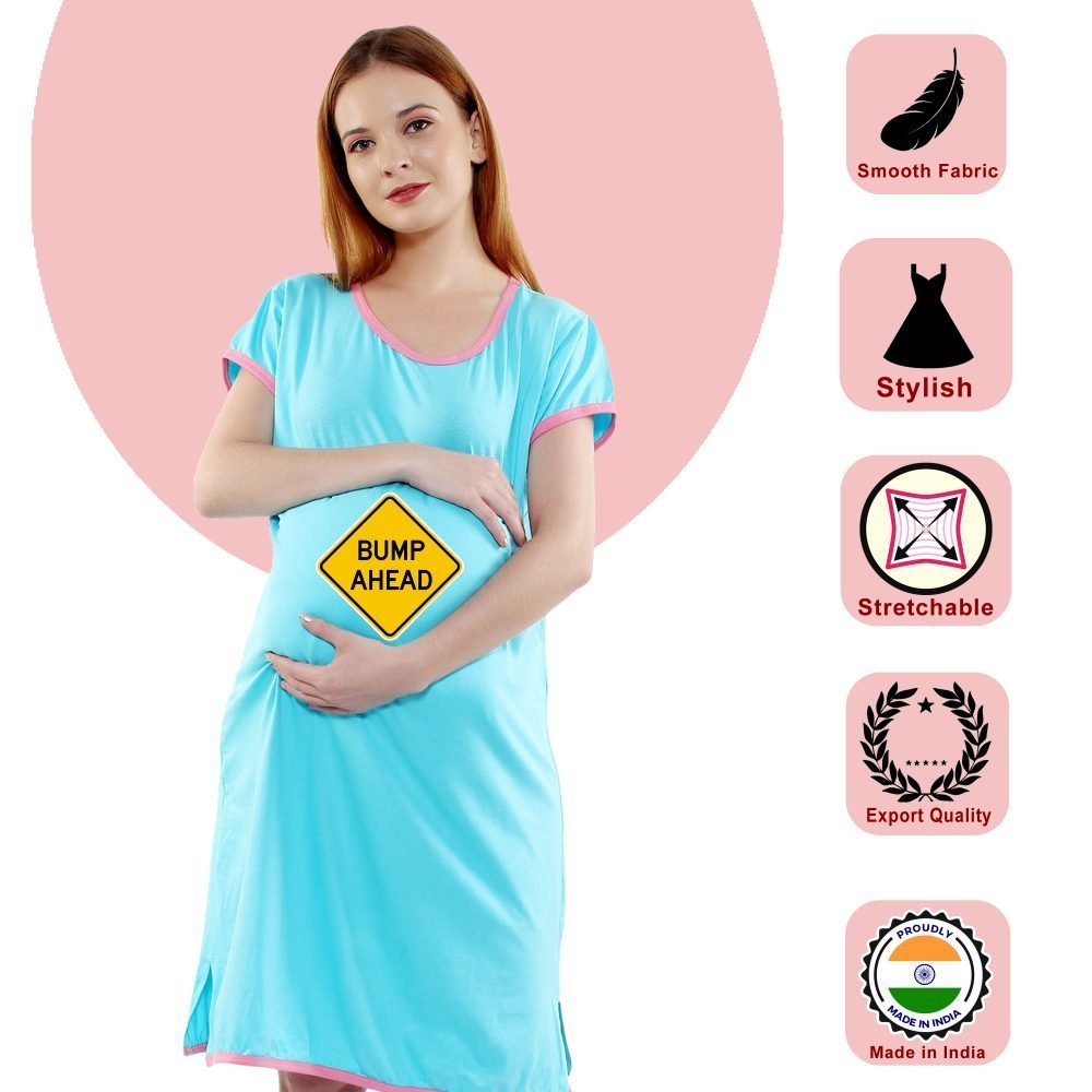 1 377 scaled Women's Pregnancy Tunic Clothes Nightshirt Bump Head Top Printed Design