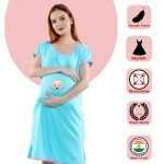 1 426 BOY PEEKING CUTE - Women's Maternity Top Tunic Pregnancy Clothes Nightshirt Printed Design Round Neck Half Sleeves - Perfect Gift for Next Mom to Be