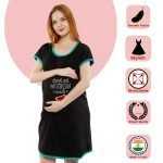 1 435 WATER MELON SEEDS - Women's Maternity Top Tunic Pregnancy Clothes Nightshirt Printed Design Round Neck Half Sleeves - Perfect Gift for Next Mom to Be