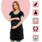 1 443 COMING SOON - Women's Maternity Top Tunic Pregnancy Clothes Nightshirt Printed Design Round Neck Half Sleeves - Perfect Gift for Next Mom to Be