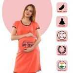 1 556 LOVE BEFORE FIRST SIGHT - Women's Maternity Top Tunic Pregnancy Clothes Nightshirt Printed Design Round Neck Half Sleeves - Perfect Gift for Next Mom to Be