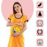 1 584 Women's Pregnancy Tunic Clothes Nightshirt Music baby Top Printed Design