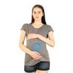 1a 157 Women Pregnancy Tshirt with BabyInside Printed Design