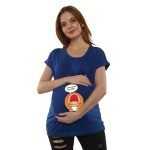 1a 236 Women Pregnancy Tshirt with Amma bene dosea Printed Design