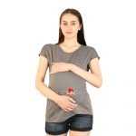 1a 248 Women Pregnancy Tshirt with Ganesha Printed Design