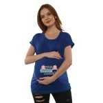 1a 286 Women Pregnancy Tshirt with Twins Loading Printed Design