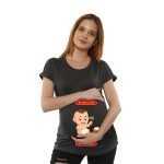 1a 339 Women Pregnancy Tshirt with Rosagulla Printed Design