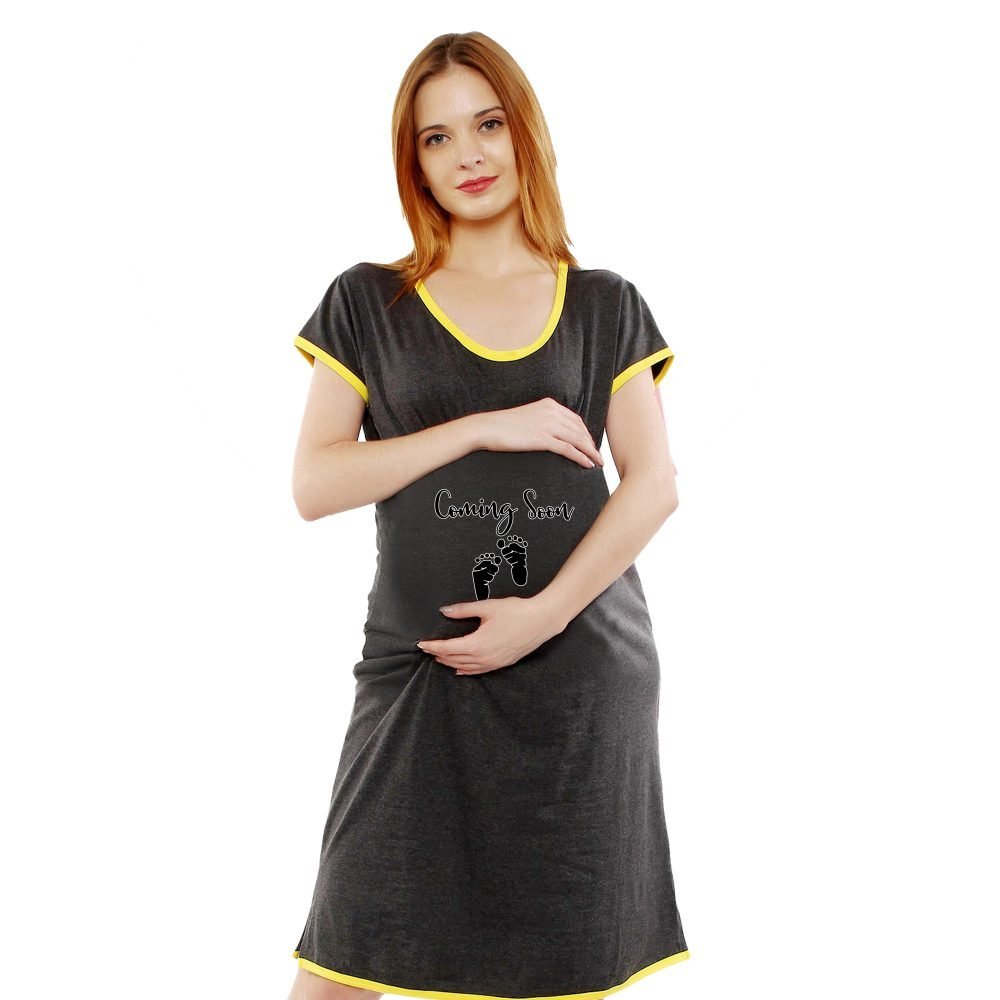 1a 498 scaled COMING SOON - Women's Maternity Top Tunic Pregnancy Clothes Nightshirt Printed Design Round Neck Half Sleeves - Perfect Gift for Next Mom to Be