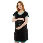 1a 512 Women's Pregnancy Tunic Clothes Nightshirt Baby on board Top Printed Design