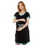 1a 576 NEXT MOOD SWING IN 5 MINUTES - Women's Maternity Top Tunic Pregnancy Clothes Nightshirt Printed Design Round Neck Half Sleeves - Perfect Gift for Next Mom to Be