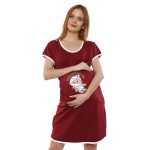 1a 596 Women's Pregnancy Tunic Clothes Nightshirt Mummy to be Top Printed Design
