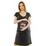 1a 741 Women's Pregnancy Tunic Clothes Nightshirt My baby loves biryani Top Printed Design