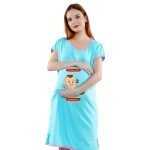1a 778 Women's Pregnancy Tunic Clothes Nightshirt Rosagulla Top Printed Design