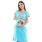 1a 810 Women's Pregnancy Tunic Clothes Nightshirt Baby on mobile Top Printed Design