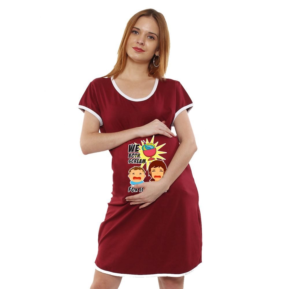 1a 823 scaled Women's Pregnancy Tunic Clothes Nightshirt We scream for icecream Top Printed Design