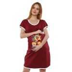 1a 823 Women's Pregnancy Tunic Clothes Nightshirt We scream for icecream Top Printed Design