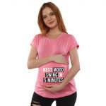 1a 841 Women Pregnancy Tshirt with Nextmoodswingin5minuts Printed Design