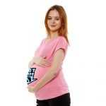 2 224 Women Pregnancy Tshirt with Baby Inside Printed Design