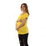 2 332 Women Pregnancy Tshirt with Ek Lassi Hojaye Printed Design