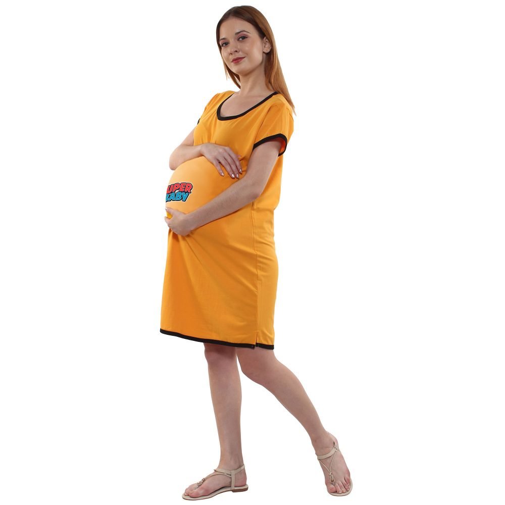 2 453 Women's Pregnancy Tunic Clothes Nightshirt Super babyTop Printed Design