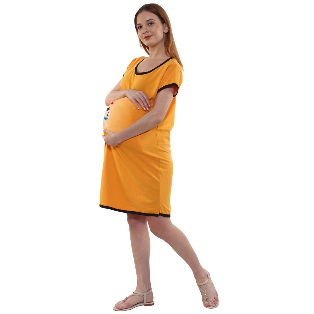 2 808 Women's Pregnancy Tunic Clothes Nightshirt Dili ki chat dilako Top Printed Design