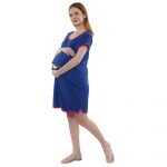 2 834 Women's Pregnancy Tunic Clothes Nightshirt Flying baby zip Top Printed Design