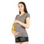 3 221 Women Pregnancy Tshirt with Music baby Printed Design