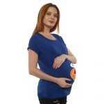 3 237 Women Pregnancy Tshirt with Amma bene dosea Printed Design