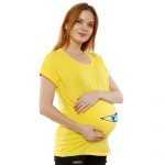 3 261 Women Pregnancy Tshirt with Krishna Printed Design