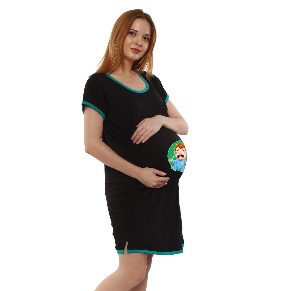 3 702 Women's Pregnancy Tunic Clothes Nightshirt Ma boroline Top Printed Design