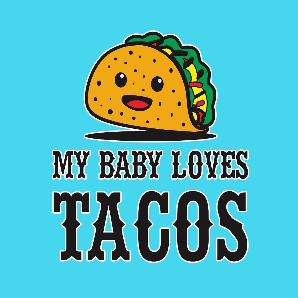 6 455 Women's Pregnancy Tunic Clothes Nightshirt My Baby loves tacos Top Printed Design