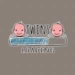 6 608 TWINS LOADING - Women's Maternity Top Tunic Pregnancy Clothes Nightshirt Printed Design Round Neck Half Sleeves - Perfect Gift for Next Mom to Be