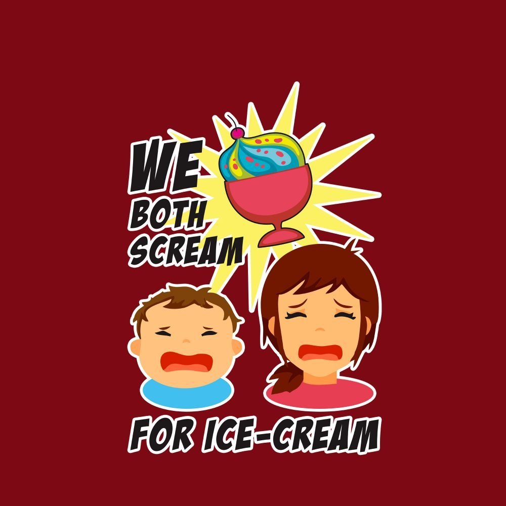 6 712 Women's Pregnancy Tunic Clothes Nightshirt We scream for icecream Top Printed Design
