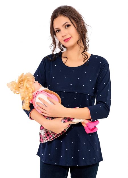 81H5Ox2jptL. UL1500 Maternity Feeding Tops Pregnancy T-Shirt for Women -Premium Cotton Feeding Tops Short Sleeve Round Neck Stylish and Modern Tees