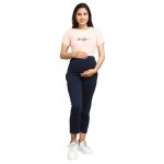 Maternity Comfort Pants Navy Blue 01 Maternity Comfort Cotton Pants Women -Pregnancy Pants Over-Belly Design and Elastic Waistband -Ideal GIft for Women and All Mums-to-Be