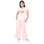 Maternity Palazzo Pants Bubble Gum 01 Maternity Palazzo Pants for Women -Pregnancy Pants Over-Belly Design and Elastic Waistband -Ideal Gift for Women and All Mums-to-Be