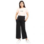 Maternity Palazzo Pants black 01 Maternity Palazzo Pants for Women -Pregnancy Pants Over-Belly Design and Elastic Waistband -Ideal Gift for Women and All Mums-to-Be