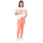 Maternity Viscose Leggings orange 01 Maternity Viscose Leggings Pants Women -Pregnancy Pants Over-Belly Design and Elastic Waistband -Ideal GIft for Women and All Mums-to-Be