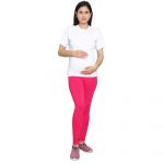 Maternity Viscose Leggings pink 01 3 Maternity Viscose Leggings Pants Women -Pregnancy Pants Over-Belly Design and Elastic Waistband -Ideal GIft for Women and All Mums-to-Be