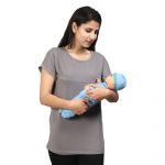 YY8A1980 Maternity Feeding Tops Pregnancy T-Shirt for Women - Premium Cotton Feeding Tops Short Sleeve Round Neck Stylish and Modern Tees