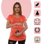 01 37 Women Pregnancy Tshirt with Coming Soon Printed Design