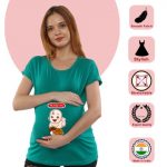 01 4 Women Pregnancy Tshirt with Pani Puri Printed Design