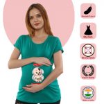 01 9 Women Pregnancy Tshirt with Amma Churumuri Printed Design