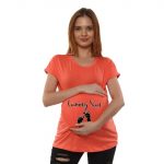 01a 38 Women Pregnancy Tshirt with Coming Soon Printed Design